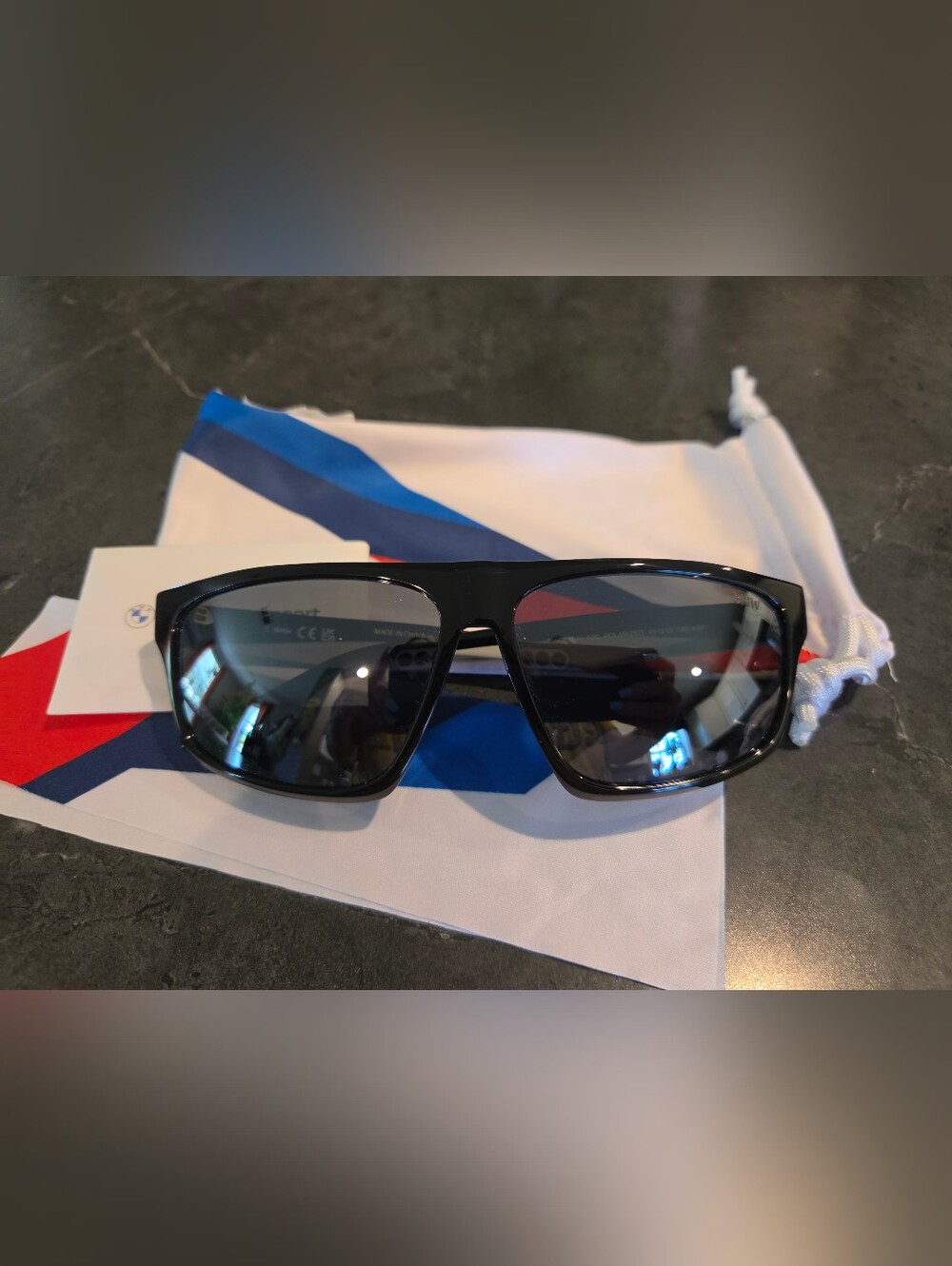 Black Mens BMW Polarized Sunglasses
